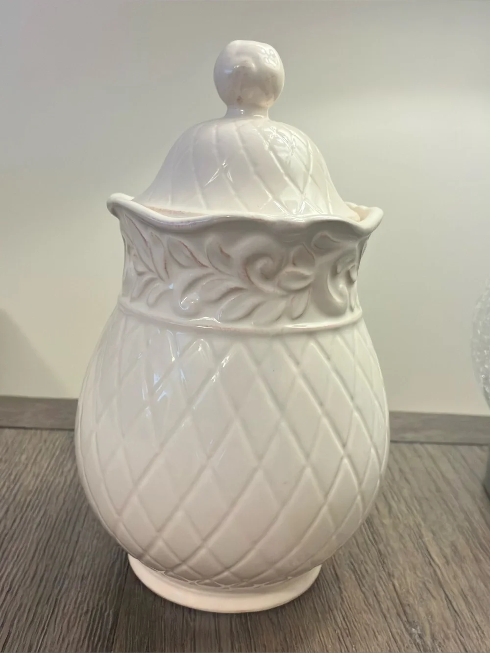 Ivory Ceramic Canister